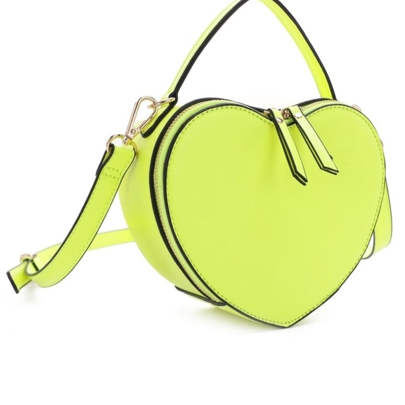 Handbags - 🎀🎁Neon Yellow Heart Crossbody Bag - Women's Fashion🎀🎁